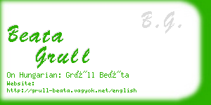 beata grull business card